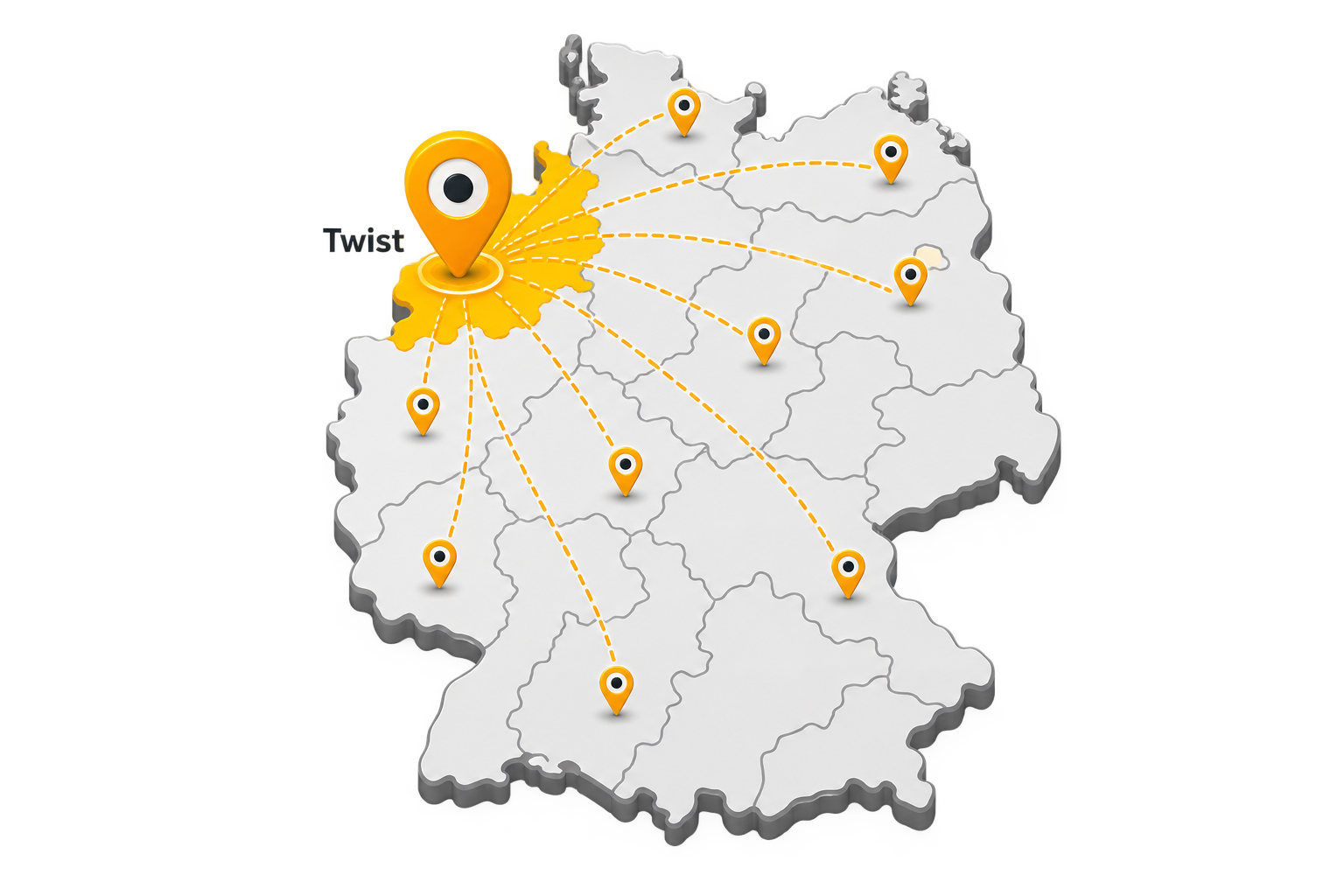 Deutschlandweite Vermietung und Lieferung